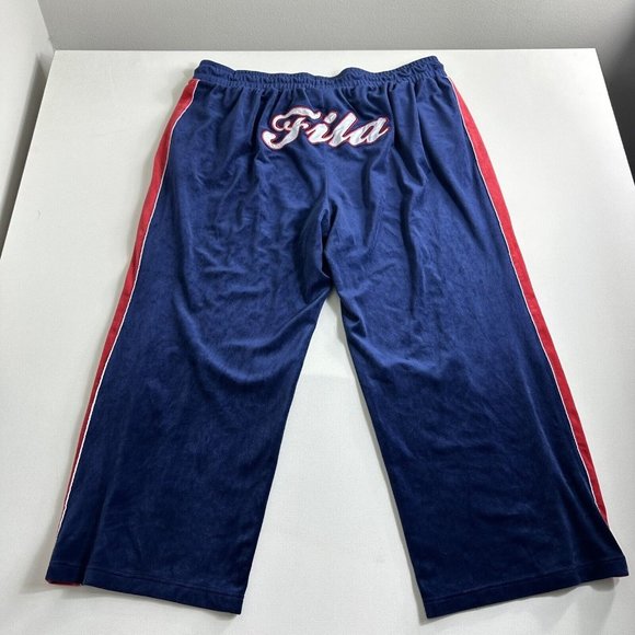 Fila‎ Women's Plus Size Valery Mid-Rise Drawstring Velour Track Pants Size 3X - Picture 1 of 8